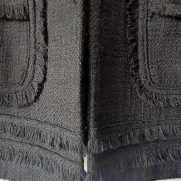 Karl Lagerfield Medium Black Tweed Blazer Jacket - Picture 8 of 16